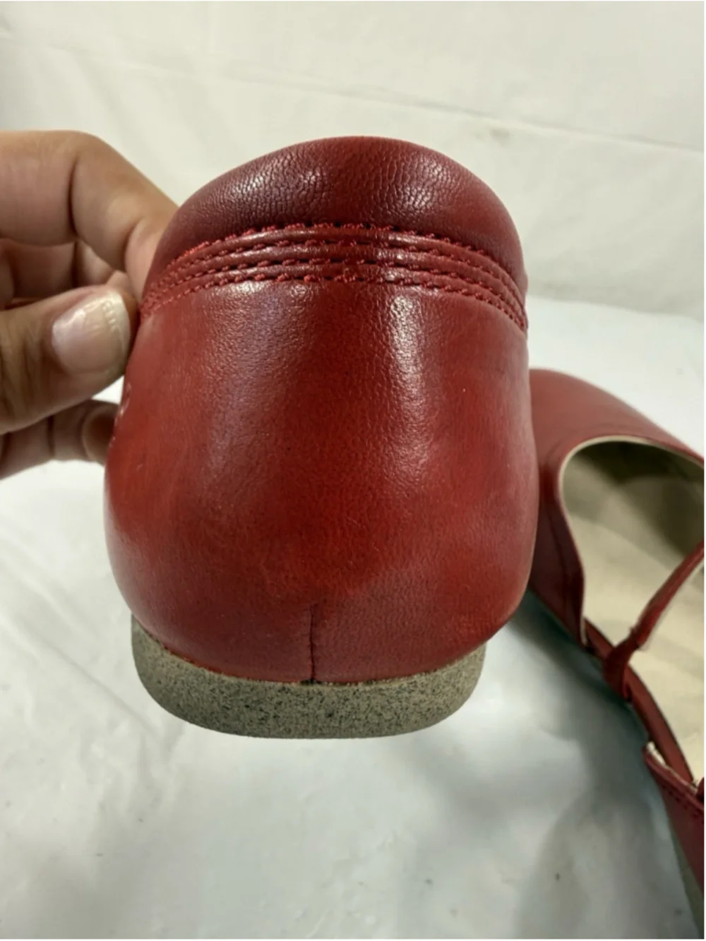 Josef Seibel Fiona 13 leather ballerina flat in red sz 38